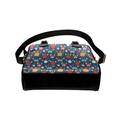 Crab Pattern Print Design 05 Shoulder Handbag