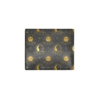 Celestial Moon Sun Pattern Print Design 05 Men's ID Card Wallet