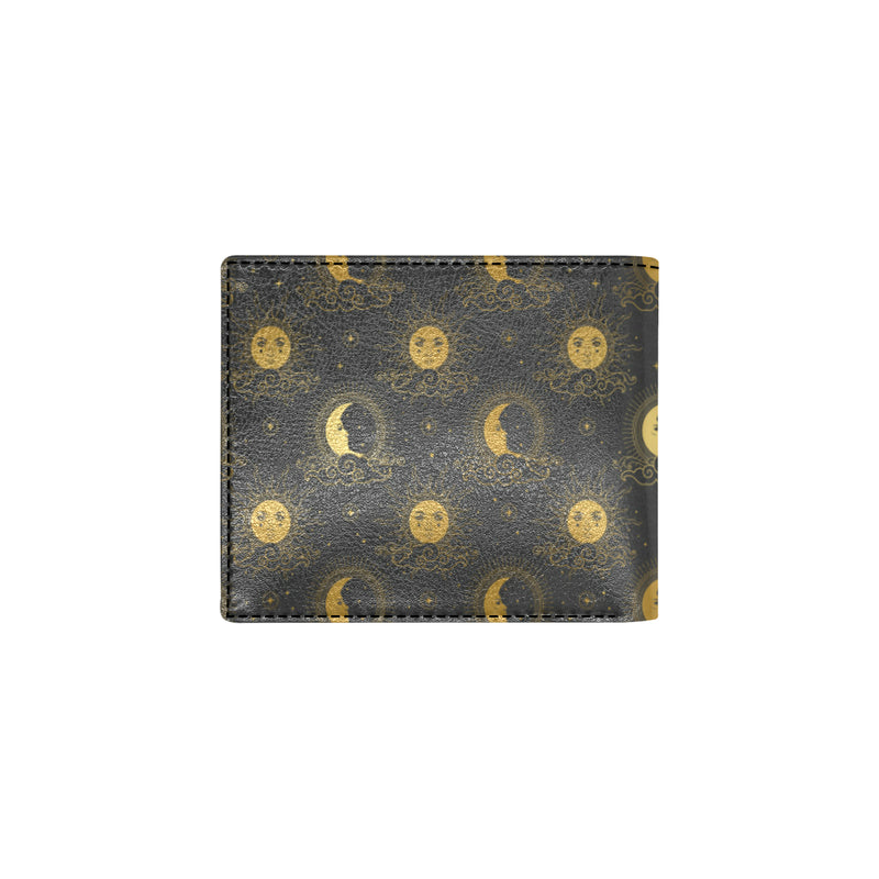 Celestial Moon Sun Pattern Print Design 05 Men's ID Card Wallet