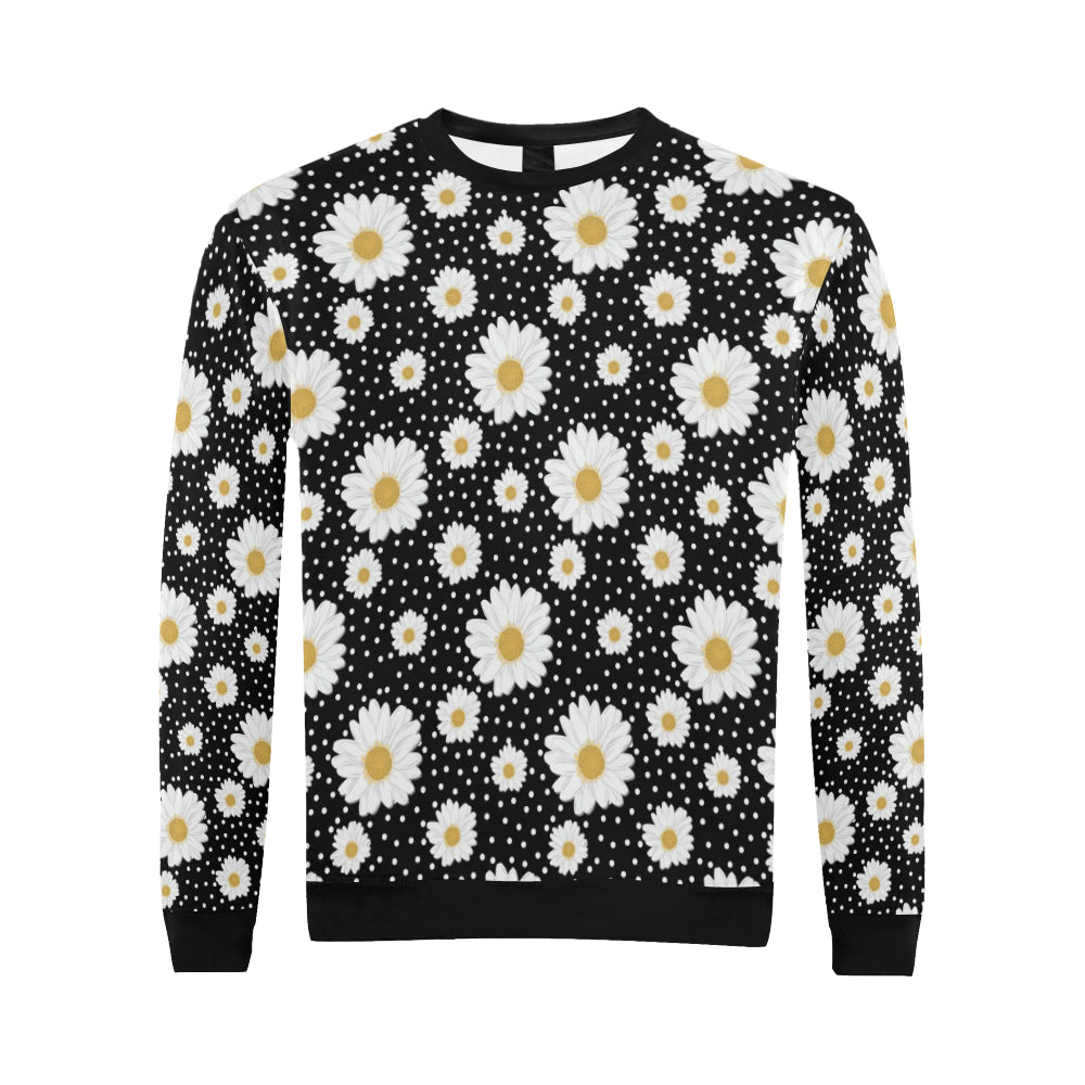 Daisy Pattern Print Design DS02 Men Long Sleeve Sweatshirt