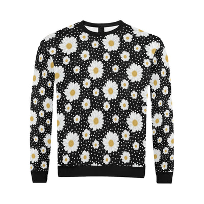 Daisy Pattern Print Design DS02 Men Long Sleeve Sweatshirt