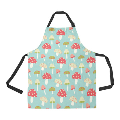 Mushroom Pattern Print Design A01 Apron with Pocket