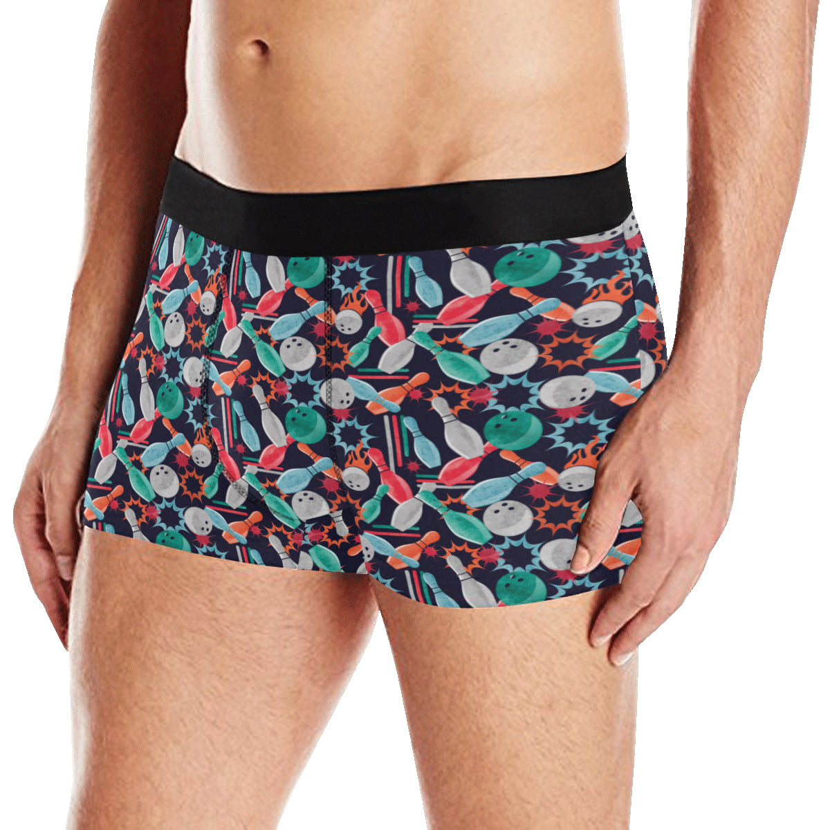 Bowling Pattern Print Design 08 Men's Boxer Briefs