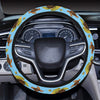 Hello Sea Turtle Print Pattern Steering Wheel Cover with Elastic Edge