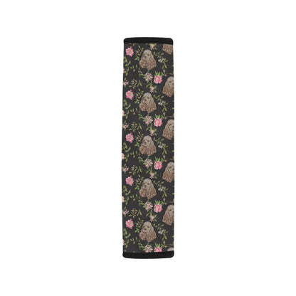 Cocker Pattern Print Design 03 Car Seat Belt Cover