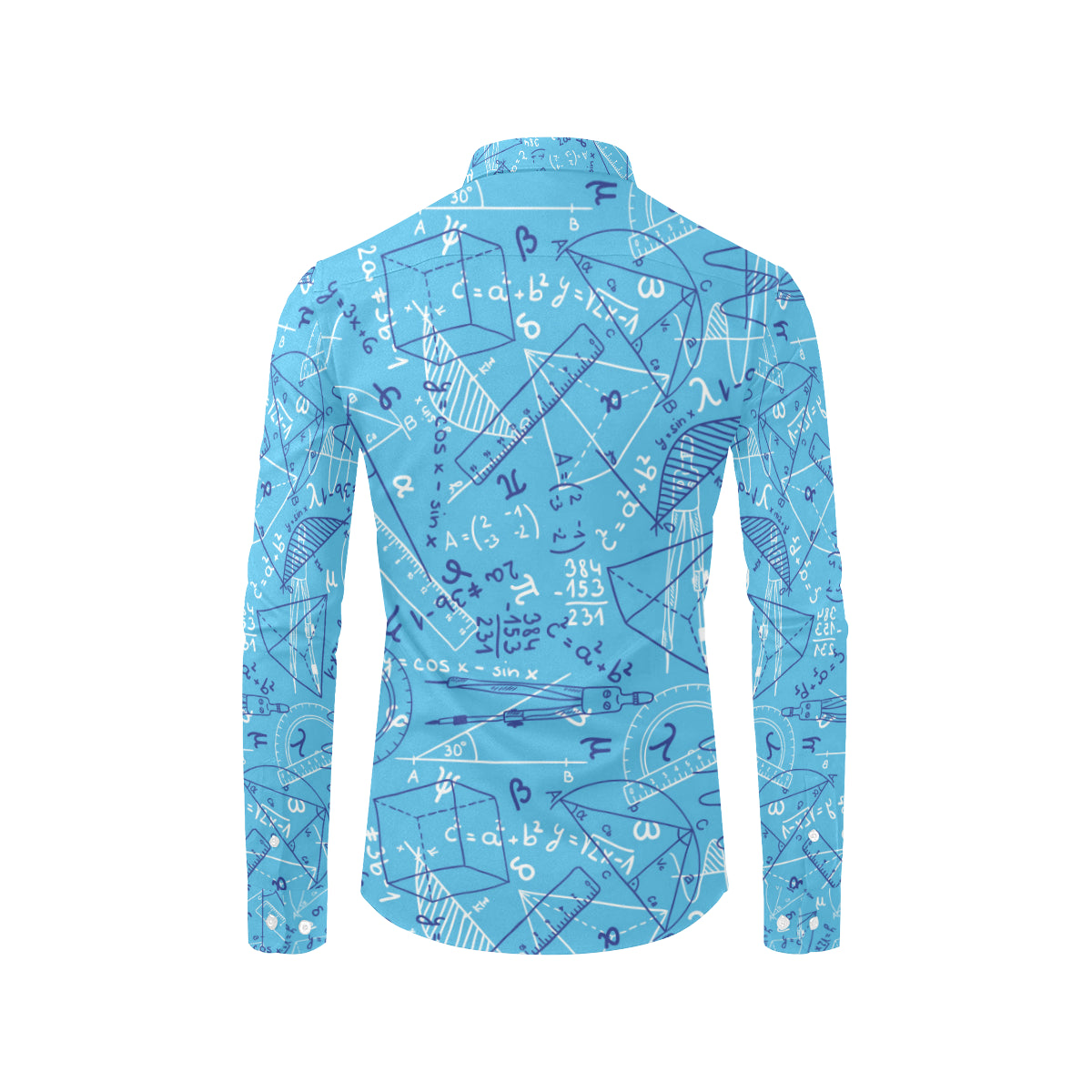 Math Pattern Print Design 02 Men's Long Sleeve Shirt