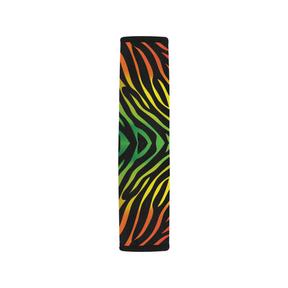 Rainbow Zebra Themed Print Car Seat Belt Cover