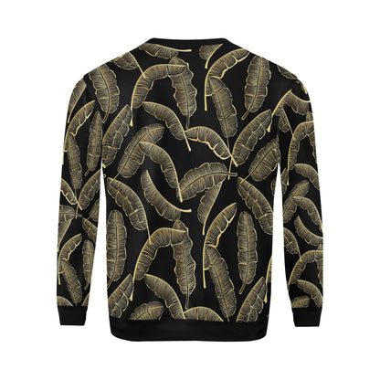 Banana Leaf Pattern Print Design BL07 Men Long Sleeve Sweatshirt