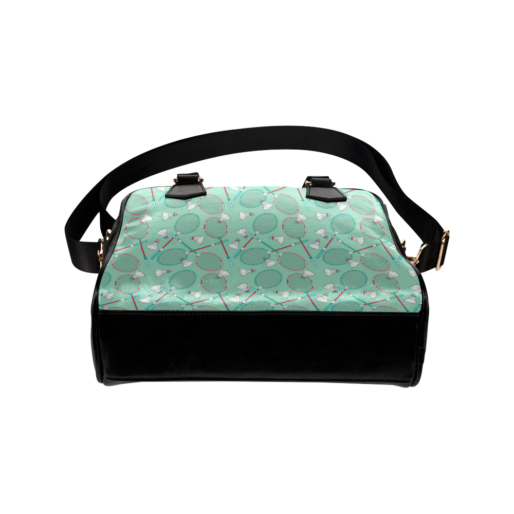 Badminton Pattern Print Design 05 Shoulder Handbag