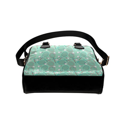 Badminton Pattern Print Design 05 Shoulder Handbag