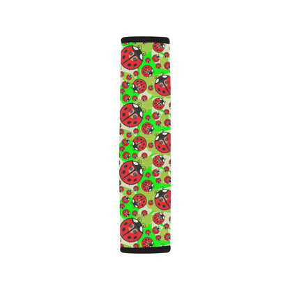 Ladybug with Leaf Print Pattern Car Seat Belt Cover