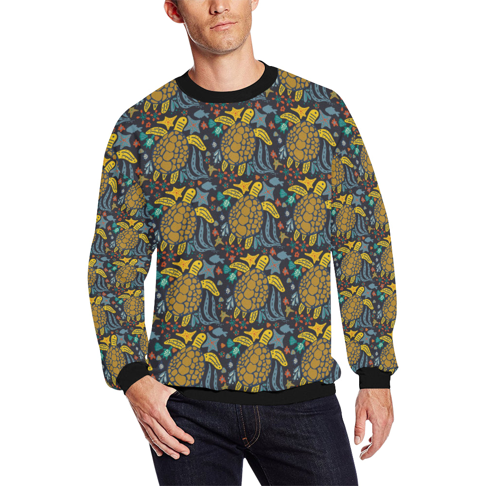 Sea Turtle Pattern Print Design T03 Men Long Sleeve Sweatshirt