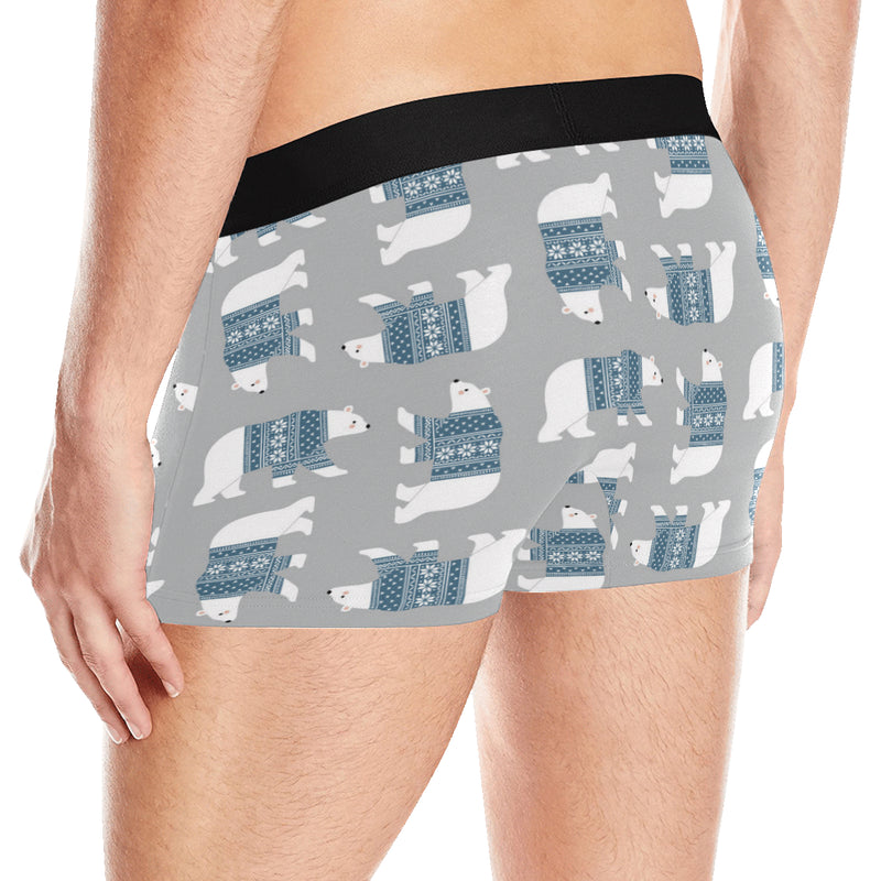 Polar Bear Pattern Print Design A03 Men's Boxer Briefs