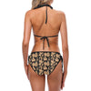 Brown Hibiscus Pattern Print Design HB06 Bikini