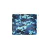 Camo Blue Pattern Print Design 04 Men's ID Card Wallet