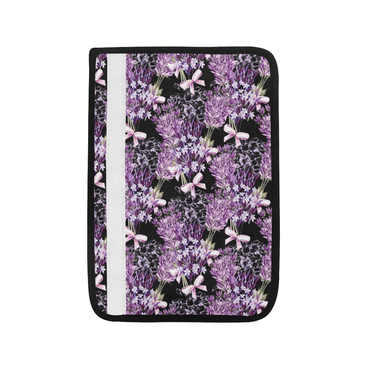 Lavender Pattern Print Design LV06 Car Seat Belt Cover