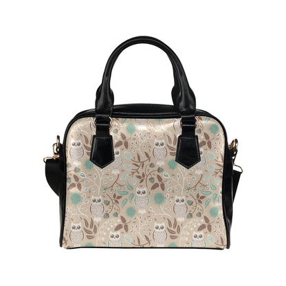 Owl Pattern Print Design A02 Shoulder Handbag