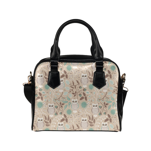 Owl Pattern Print Design A02 Shoulder Handbag