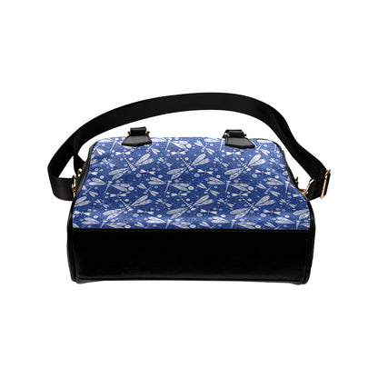Dragonfly Pattern Print Design 03 Shoulder Handbag