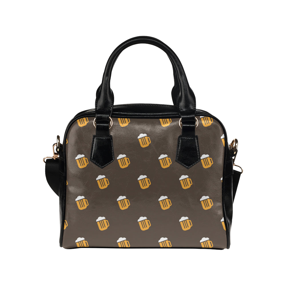 Beer Pattern Print Design 01 Shoulder Handbag