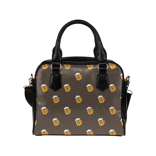 Beer Pattern Print Design 01 Shoulder Handbag