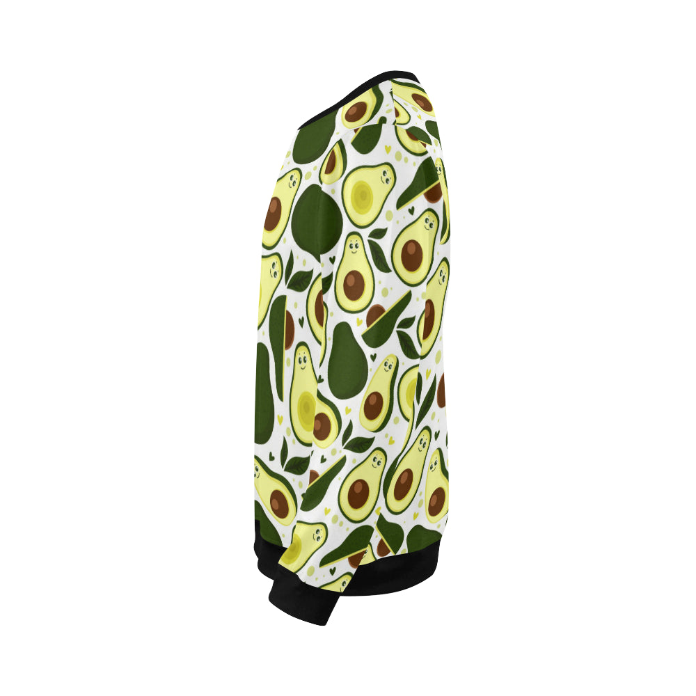 Avocado Pattern Print Design AC06 Men Long Sleeve Sweatshirt