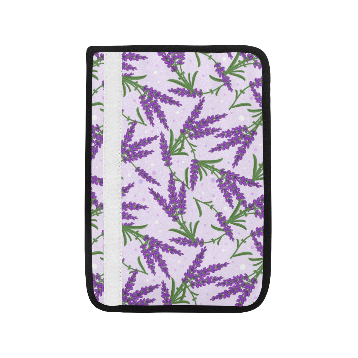 Lavender Pattern Print Design LV02 Car Seat Belt Cover