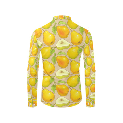 Pear Pattern Print Design PE05 Men's Long Sleeve Shirt