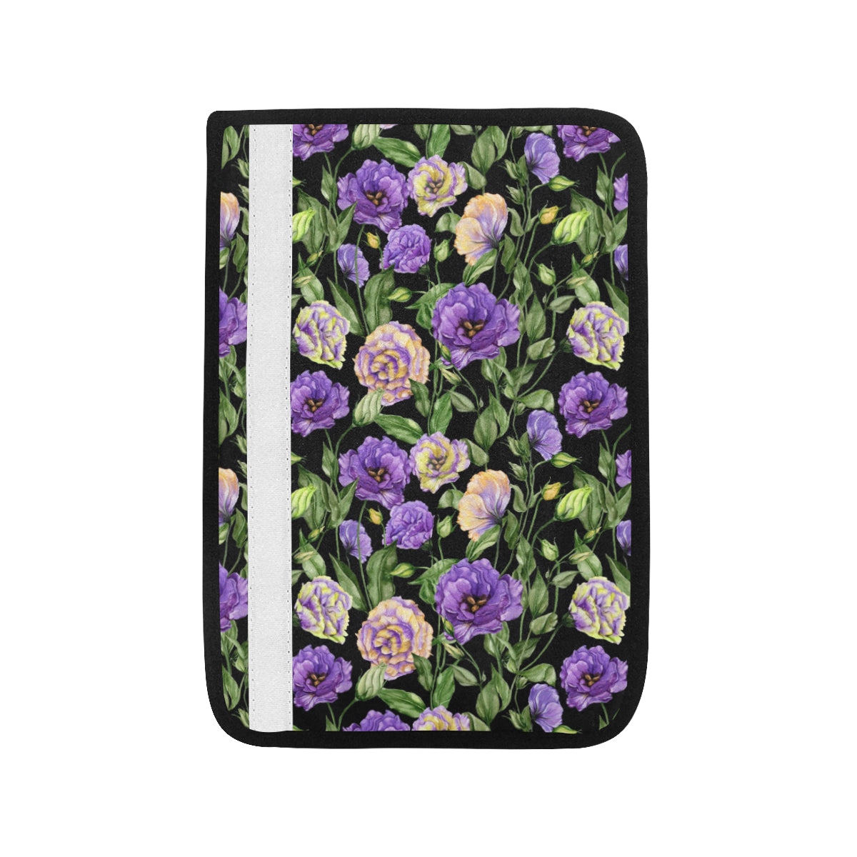 Lisianthus Pattern Print Design LT02 Car Seat Belt Cover
