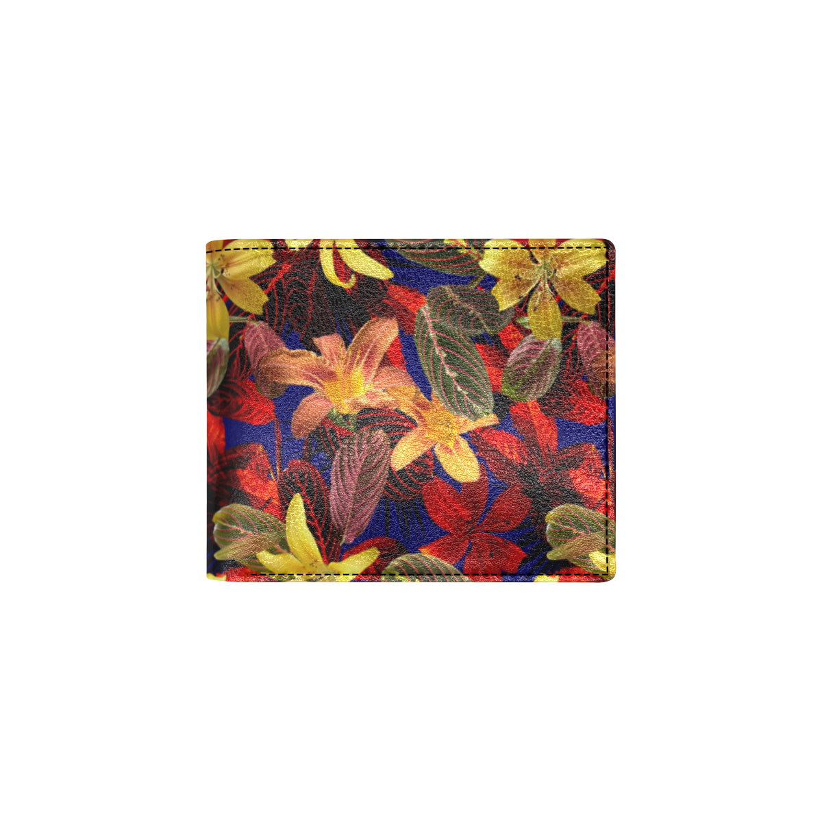 Lily Pattern Print Design LY014 Men's ID Card Wallet