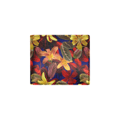 Lily Pattern Print Design LY014 Men's ID Card Wallet