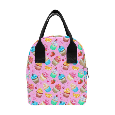 Cupcake Pattern Print Design CP05 Insulated Lunch Bag