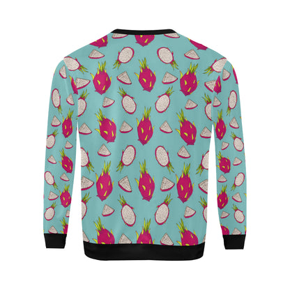Dragonfruit Pattern Print Design DF01 Men Long Sleeve Sweatshirt