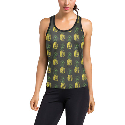 Gold Pineapple Women's Racerback Tank Top