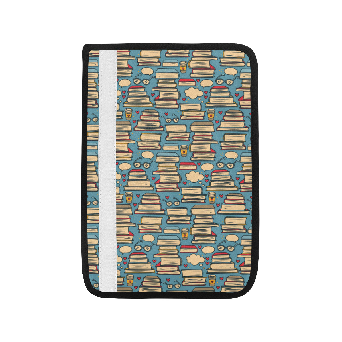 Book Pattern Print Design 03 Car Seat Belt Cover