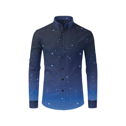 Night sky Pattern Print Design A01 Men's Long Sleeve Shirt