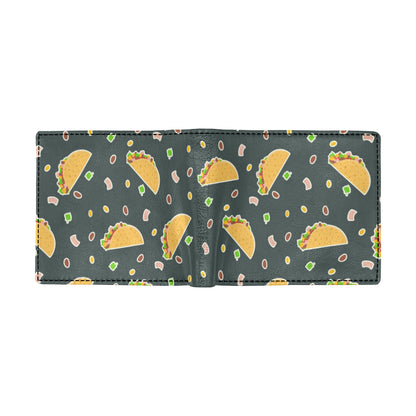 Taco Pattern Print Design TC02 Men's ID Card Wallet