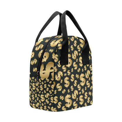 Dollar Pattern Print Design DO04 Insulated Lunch Bag