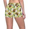 Coconut Pattern Print Design CN02 Yoga Shorts