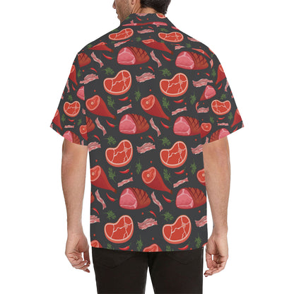 Meat Pattern Print Design 03 Men's Hawaiian Shirt
