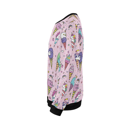 Ice Cream Pattern Print Design IC05 Men Long Sleeve Sweatshirt