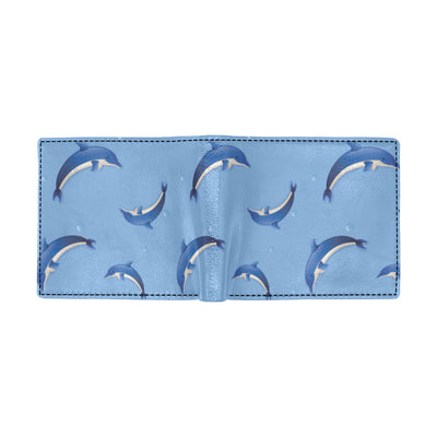 Dolphin Blue Print Men's ID Card Wallet