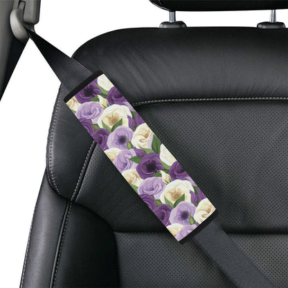 Lisianthus Pattern Print Design LT01 Car Seat Belt Cover