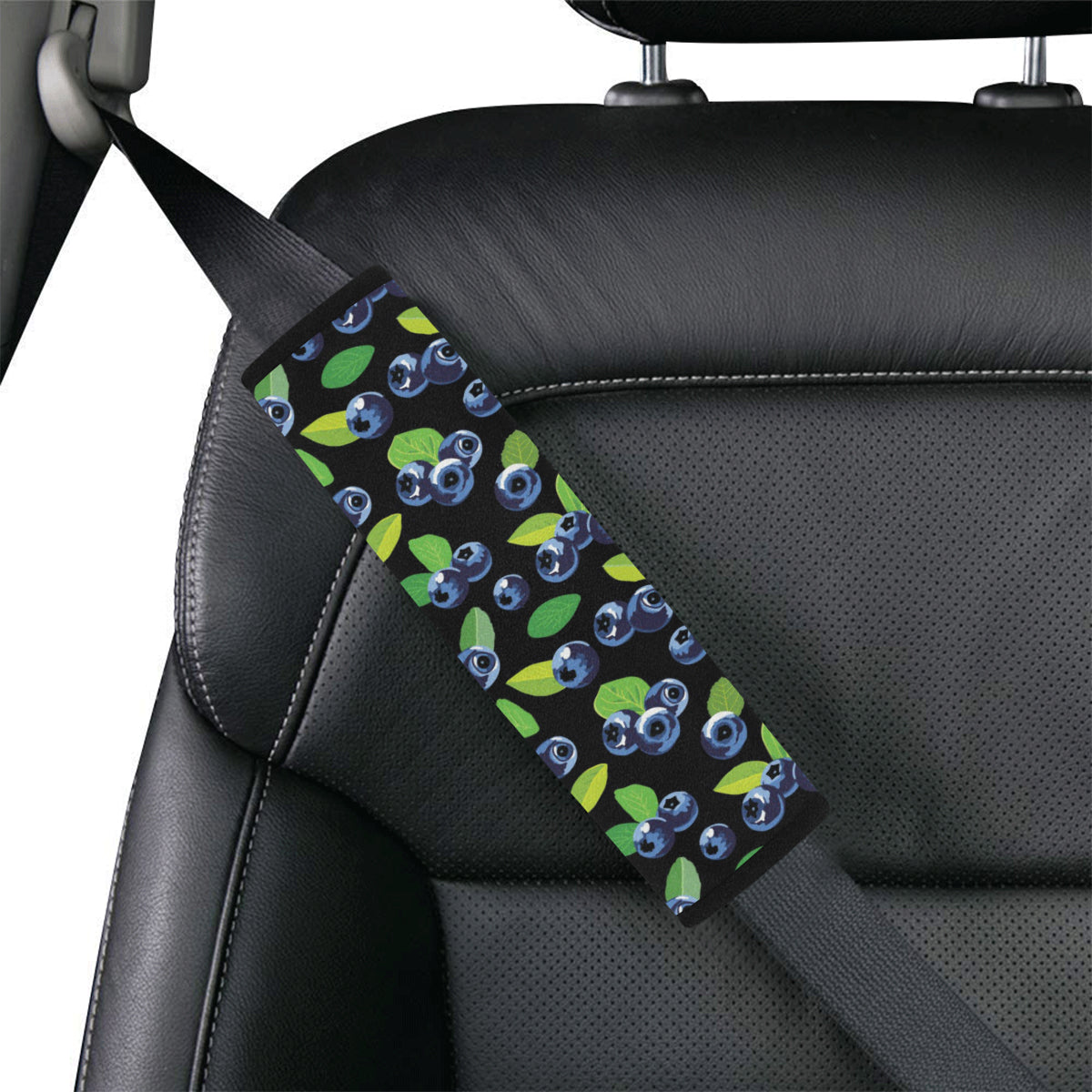 Blueberry Pattern Print Design BB03 Car Seat Belt Cover