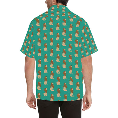 Lion Pattern Print Design 02 Men's Hawaiian Shirt