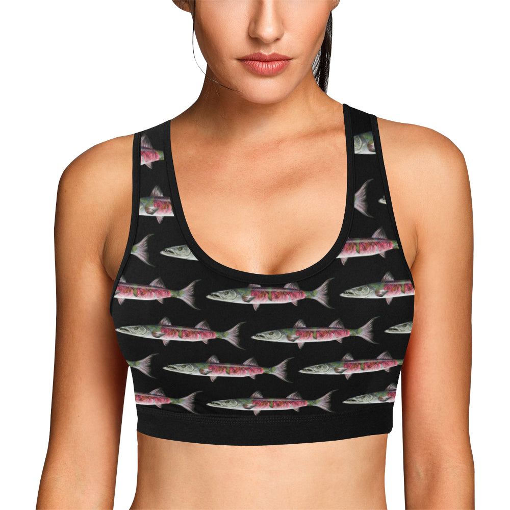 Barracuda Pattern Print Design 02 Sports Bra