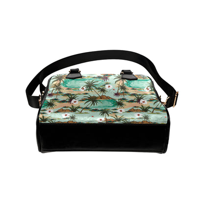 Pacific island Pattern Print Design A03 Shoulder Handbag