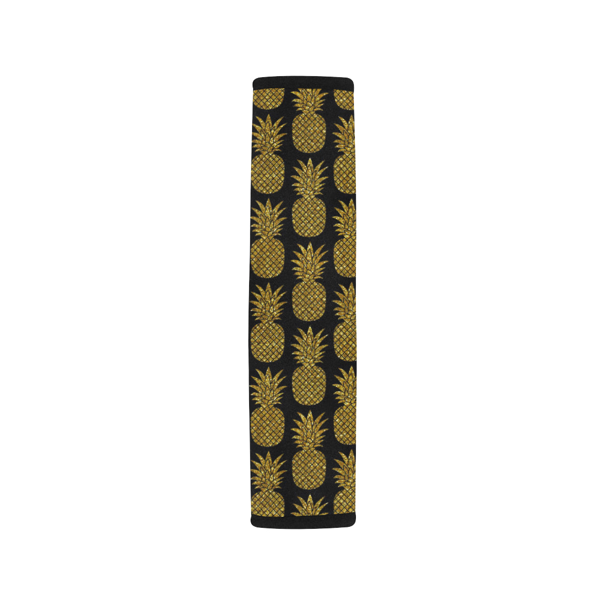 Gold Pineapple Pattern Print Design PP011 Car Seat Belt Cover