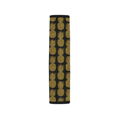Gold Pineapple Pattern Print Design PP011 Car Seat Belt Cover