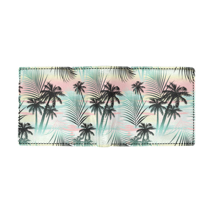 Palm Tree Pattern Print Design A03 Men's ID Card Wallet